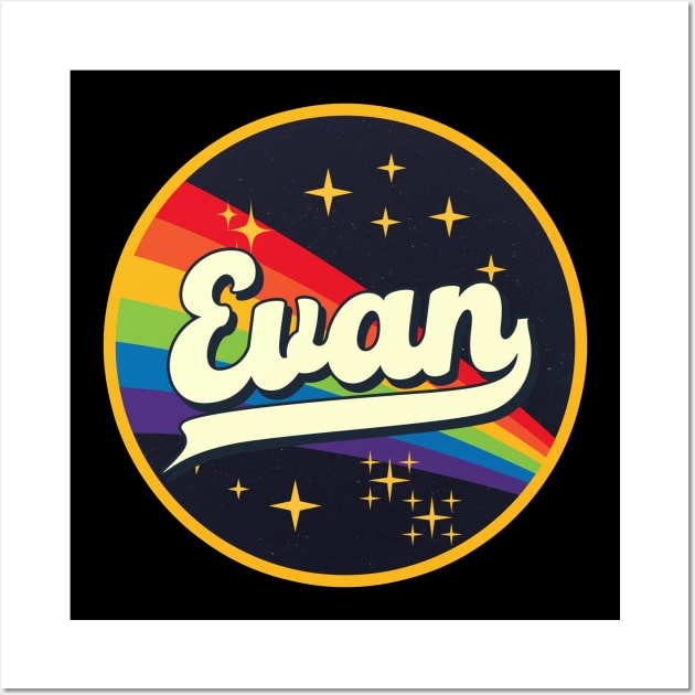 Evan // Rainbow In Space Vintage Style Wall Art by LMW Art